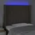 LED uzglavlje smeđesivo 83 x 16 x 118/128 cm od tkanine
