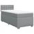 Vidaxl Box spring postelja z vzmetnico svetlo siv 100x200 cm blago
