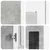 Highboard s policom FLORIN Betonski sivi 60 x 35 x 182 cm