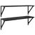 Police na zidu s policom 2 pcs Crni hrast 80 x 25 x 25,5 cm