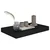 Plutajuće zidne police 4 kom crne 40 x 23 x 3,8 cm MDF