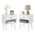Songmics Set nočnih omaric 2 kosa 28x39x55 cm bela