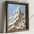 WallXpert uramljena MDF slika DOS056-33, snežni planinski vrh u reljefnom stilu, 34 x 34 cm