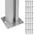 Ograda za kante za smeće Siva 315 x 85 x 115 cm Aluminij i WPC