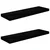 Plutajuće zidne police 2 kom sjajne crne 80 x 23,5 x 3,8 cm MDF