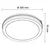 LED PLAFONJERA MONA-300-30W 3000/4000/6500K IP65 BELA