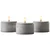 Brilliant - SET 3x LED sveća BOUGIE LED/2xAA IP44 siva/bela