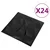 Zidne panele 24 pcs Dijamant crna 50 x 50 cm XPS pjena