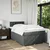 Vidaxl Box spring postelja z vzmetnico temno siva 120x200 cm blago