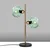 Opviq Stona lampa Benek-15-14565, 36x18x58 cm, IP20, Zlatno-zelene boje