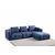 ATELIER DEL SOFA Amaris 3 Seater With Pouffe Navy Blue ugaona sofa
