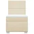 Vidaxl Box spring postelja z vzmetnico krem 90x200 cm blago