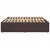 Vidaxl Posteljni okvir brez vzmetnice temno rjav 200x200 cm blago