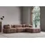 Atelier del Sofa L1 O1 1R Pouffe Doblo Ugaona garnitura, 3 Sedišta, Kapućino