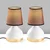 Opviq Set Stonih lampi 8024, 17x17x33 cm, IP20, 2 komada, Belo-smeđa