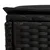 Vrtni otoman s jastukom 2 Komad Crna 38 x 38 x 45 cm PE ratan