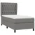 Vidaxl Box spring postelja z vzmetnico temno siva 90x200 cm blago