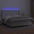 vidaXL Box spring postelja z vzmetnico LED bela 160x200cm umetno usnje