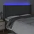 Vidaxl LED posteljno vzglavje temno sivo 203x16x118/128 cm blago