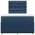 vidaXL vidaXL Box spring postelja z vzmetnico modra 120x190 cm blago, (21305351)