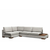 ATELIER DEL SOFA Ugaona garnitura Tulip Corner Left Without Pouf Light Grey
