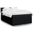 vidaXL vidaXL Box spring posteljni z vzmetnico črn 140x190 cm blago, (21308980)