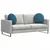 Jastučići za sjedenje 2 pcs Plava O50 x 19 cm Baršun