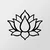 Atelier Del Sofa Zidna dekoracija Lotus Flower 1, 50x43 cm, 1.2mm, Crna