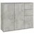 Komoda siva boja betona 91x29,5x75 cm od konstruiranog drva