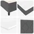 vidaXL LED Box Spring Postelja Temno siva 90 x 200 cm blago