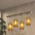 Brilagi - Luster na sajli WOOD GLASS 4xE27/60W/230V borovina/siva/zadimljeno-siva