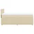Vidaxl Box spring postelja z vzmetnico krem 100x200 cm blago