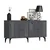 Hanah Home Konzola Junes, 150x79x40 cm, Antracit-srebrne boje