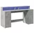 Radni stol s LED svjetlima sivi 160x55x91 cm konstruirano drvo