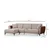 Atelier del Sofa Ugaona garnitura Aren 145x43x206cm Bež-Cimet