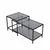 Hanah Home Perla set klub stolova, crna / providno staklo