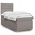Vidaxl Box spring postelja z vzmetnico taupe 100x200 cm blago