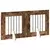 Vrata za pse s postoljem 2 pcs Dimljeni hrast 60 x 60 cm
