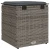 Vrtni tabure s jastucima 2 kom sivi 40x40x43 cm poliratan
