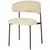 MID.YOU STOL, les, kovina, tekstil bela