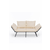 ATELIER DEL SOFA Sofa dvosed Viper 2 Seater Light Cream