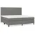 Vidaxl Box spring postelja z vzmetnico temno siva 200x200 cm blago