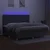 Vidaxl Box spring postelja z vzmetnico LED temno siva 200x200 cm blago