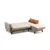 Atelier del Sofa Ugaona garnitura Zaden 218x86x130cm Bež