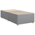 Box spring postelja z vzmetnico svetlo siva 80x200 cm blago