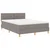 LED Box Spring Krevet Sivo-smeđa 160 x 200 cm tkanina