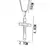 Ogrlica EM-34151 Cross - Srebrna KP34151