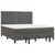Vidaxl Box spring postelja z vzmetnico temno siva 160x200 cm žamet