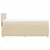 Vidaxl Box spring postelja z vzmetnico krem 90x190 cm blago