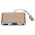 shumee Adapter HUB USB 3.1 tipa C na USB 3.0/VGA/USB-C Gold